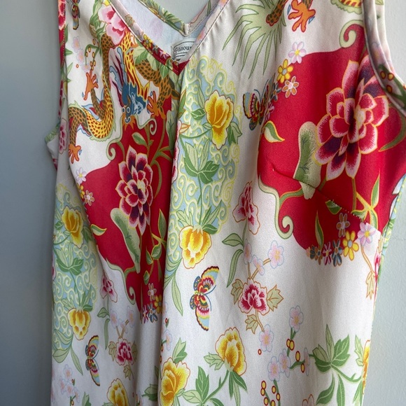 Vintage Gilmour Floral Sleeveless Dress Large - Picture 3 of 5